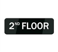 Acrylic Sign - 2Nd Floor Sign For House/Office,Signs For Home,Thick Acrylic Self-Adhesive Modern Design Door Sign Home Decor Sign Accessories Door Or Wall 9x3 inch