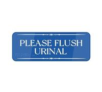 Acrylic Sign - Acrylic Plastic Sign Please Flush Urinal Wall Or Door Sign Sign With Adhesive Easy To Install And Highly Visible For Office And Business Durable And Highly Visible 9x3 inch