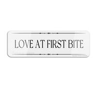 Acrylic Sign - Acrylic Sign Love At First Bite Wall Or Door Signlong Lasting With Double Sided Tape 8x3 inch
