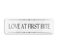 Acrylic Sign - Acrylic Sign Love At First Bite Wall Or Door Signlong Lasting With Double Sided Tape 9x3 inch