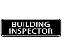 Acrylic Sign Building Inspector for Office Door Wall Home and Business Ideal for Construction Sites Municipal Offices Inspection Areas Government Facilities 3x9 inch.
