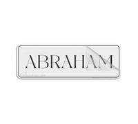 Acrylic Sign For Wall Abraham Street Sign 10"X3" Thick Acrylic Self-Adhesive Modern DeSign Easy To Install
