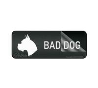 Acrylic Sign For Wall Bad Dog Sign Door Sign Danger Caution Pet House Signlong Lasting With Strong Clean Adhesive Tape In The Back - 10" X 3"Inch