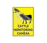 Acrylic Sign For Wall Cattle Monitoring Camera 8"X6" Thick Acrylic Self-Adhesive Modern Design Sign Easy To Install