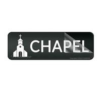 Acrylic Sign For Wall Chapel Wall Or Door Signlong Lasting With Strong Clean Adhesive Tape In The Back - 10" X 3"Inch