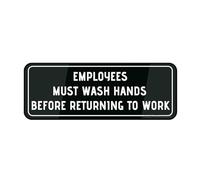 Acrylic Sign For Wall Employees Must Wash Hands Before Returning To Work Sign For Office Restaurants Hotels Supermarket Supplies 9 By 3 Inch