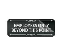 Acrylic Sign For Wall Employees Only Beyond This Point Stop Wall Or Door Sign Acrylic Plaque With Strong Adhesives For Door Offices Businesses House Home Outdoor 10"X3"