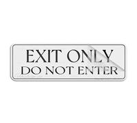 Acrylic Sign For Wall Exit Only Do Not Enter Sign Self-Adhesives Sign For Door Or Wall 10 X 3 Inch Premium Acrylic Design Plate
