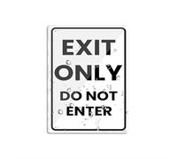 Acrylic Sign For Wall Exit Only Do Not Enter Sign Self-Adhesives Sign For Door Or Wall 6 X 8 Inch Premium Acrylic Design Plate