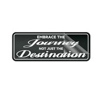 Acrylic Sign For Wall Fancy Embrace The Journey Not Just The Destination Self-Adhesives Sign For Door Or Wall 10 X 3 Inch Premium Acrylic Design Plate
