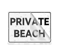 Acrylic Sign For Wall Onepicebest Private Beach No Trespassing Beyond This Point Long Lasting With Double Sided Tape In The Back - 6" X 8"Inch