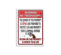 Acrylic Sign For Wall Owner Is Armed Prepared To Protect Not Worth Your Life Long Lasting With Double Sided Tape In The Back - 6" X 8"Inch
