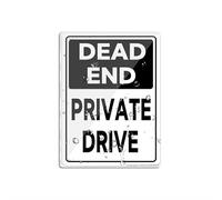 Acrylic Sign For Wall Parking Lot Signs Dead End Private Drive Self-Adhesives Sign For Door Or Wall 6 X 8 Inch Premium Acrylic Design Plate