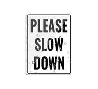 Acrylic Sign For Wall Please Slow Down (2) Self-Adhesives Sign For Door Or Wall 6 X 8 Inch Premium Acrylic Design Plate