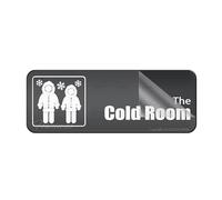 Acrylic Sign For Wall The Cold Room Sign Self-Adhesives Sign For Door Or Wall 10 X 3 Inch Premium Acrylic Design Plate