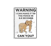 Acrylic Sign For Wall Warning I Can Make It To The Fence In 2.8 Sec Pit Bull Sign Room Decor Indoor & Outdoor Signs For Home Office Work 6" X 8"