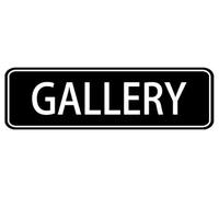 Acrylic Sign - Gallery Sign, Acrylic Plaque With Strong Adhesives For Door Offices Businesses House Home Outdoor, White Letters On Black Background 9x3 inch