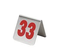 Acrylic Sign Holde,Acrylic Covers, Table Numbers Stainless Steel Tent Style Table Numbers - Best for Rustic Receptions(1 40)