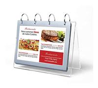 Acrylic Sign Holder, Poster Menu Holders, A6 V Shape Clear Acrylic Menu Sign Poster Display Holder Double Sided 6 Loose Leaf