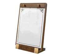 Acrylic Sign Holder, Poster Menu Holders, Crystal Clear Acrylic Sign Holder With Wood Base, A4/A5/A6 for Tables Restaurant Hotel(Vertical,A610*15cm)