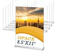 Acrylic Sign Holder, Poster Menu Holders, T Shape Double Sided Clear Display Sign Stand, Multiple Sizes(A4:(210 * 297mm))