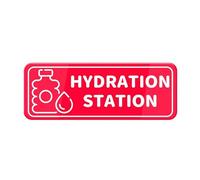 Acrylic Sign - Hydration Station Sign, Self Adhesive Sign For Door Or Wall, Easy Installation, Premium Acrylic Design For Business Store, Shop, Cafe, Office, Restaurant 8x3 inch