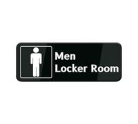 Acrylic Sign - Men Locker Room Sign Black White Acrylic - Self Stick Door Sign Wall Decal For Offices Businesses House Home 8x3 inch