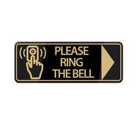 Acrylic Sign - Please Ring The Bell With Right Arrow And Graphic Sign For House, Acrylic Plaque With Strong Adhesives For Front Door/Wall/Window Home & Office Business Outdoor 8x3 inch