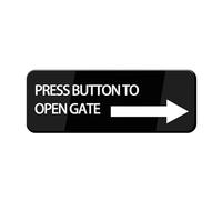 Acrylic Sign - Press Button To Open Gate With Right Arrow Sign,Acrylic Sign Safety Informative Sign Great For Home Office Business， 8x3 inch