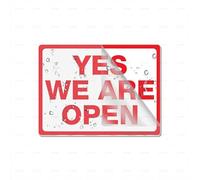 Acrylic Sign Yes We Are Open 6"X8" Thick Acrylic Self-Adhesive Modern Design Sign Easy To Install