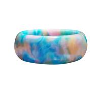 Acrylic Simple Blue Style Luckys Ring Thick Jewelry Ring Blue Colorful Cloud Ring Ring with Girls Cloud Beach Ladies Rings Simple Mens Rings (B, One Size)