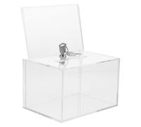 Acrylic Six-sided Donation Voting Box with Lock