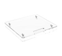 Acrylic Sliding Tray with Rubber Wheels - Sliding Tray | Mobile Station 35.5 x 33 cm for Moving Pots, Utensils, Grill, Coffee Maker, Kneader, Kitchen Machine