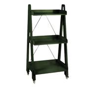 Acrylic Slim Storage Cart with Wheels, Utility Rolling Shelf Cart, Mobile Transparency Skinny Storage Shelves for Bedroom Living Room, Bathroom, Laundry, Office(Green,24.8x18.1x49.6in)