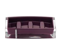 Acrylic Soap Dish with Diamante Detail - Purple