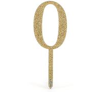 Acrylic Sparkling Fizz Gold Cake Topper No.0