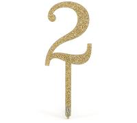 Acrylic Sparkling Fizz Gold Cake Topper No.2