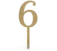 Acrylic Sparkling Fizz Gold Cake Topper No.6