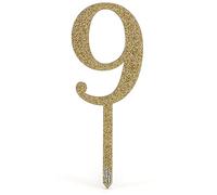 Acrylic Sparkling Fizz Gold Cake Topper No.9