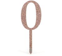 Acrylic Sparkling Fizz Rose Gold Cake Topper No.0