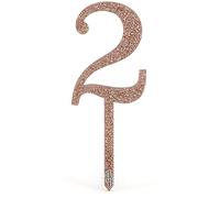 Acrylic Sparkling Fizz Rose Gold Cake Topper No.2