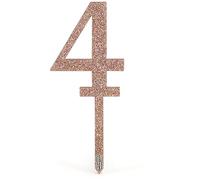 Acrylic Sparkling Fizz Rose Gold Cake Topper No.4