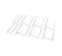 Acrylic Spice Rack Tray Kitchen Cabinet Organizer with Tiered Drawer Divider, Expandable Storage System for Herbs and Spices, Sliding Shelf Insert for Pantry,(8-piece set)