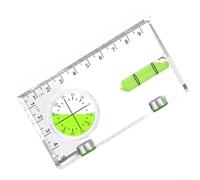 Acrylic Spirit Level with Strong Magnet, Precise Gauge for Horizontal, Vertical and 45 Degree Angle, Compact Design with Easy-to-Read Levels for Workshop and Construction Site (Large Bubble)