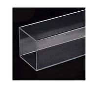 Acrylic Square Pipe Hollow Duct Transparent Tube PMMA Quartet cantal, for DIY Projects Water Cooling System Plumbing(45mmx45mmx2mmx105mm)
