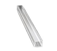 Acrylic square tube, Acrylic Pipe Clear Square Tube PMMA Tubing 100mm Length Multiple Sizes(25mmx25mmx3mmx100mm)