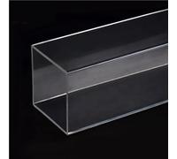Acrylic Square Tube for Building Materials, 240/490mm Square Plastic Pipe Hollow Duct Transparent Tube 1pc(240X120X120X4MM)