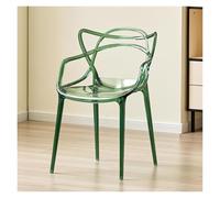 Acrylic Stackable Dining Chairs - Clear Transparent Armless Design with Ergonomic Backrest for Modern Living Room and Kitchen Spaces