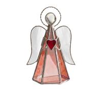 Acrylic Stained Angel Tea Light Holders, Decorative Sunlight Suncatcher, Heavenly Desk Decor, Translucent Angelic Ornament, Celestial Candle Stand