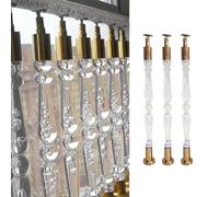 Acrylic Stair Balusters, Clear Transparent Spindles with Base & Screws, Floor Mount for Staircase Interior, 10 Pieces, Custom Size 85cm (33 1/2")